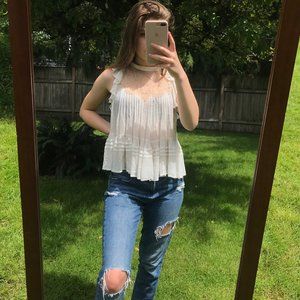 Free People Mesh Top